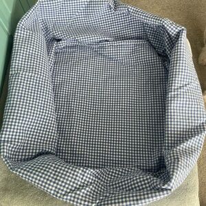 2 Pottery Barn Kids blue Gingham Sabrina Basket Liners size XL